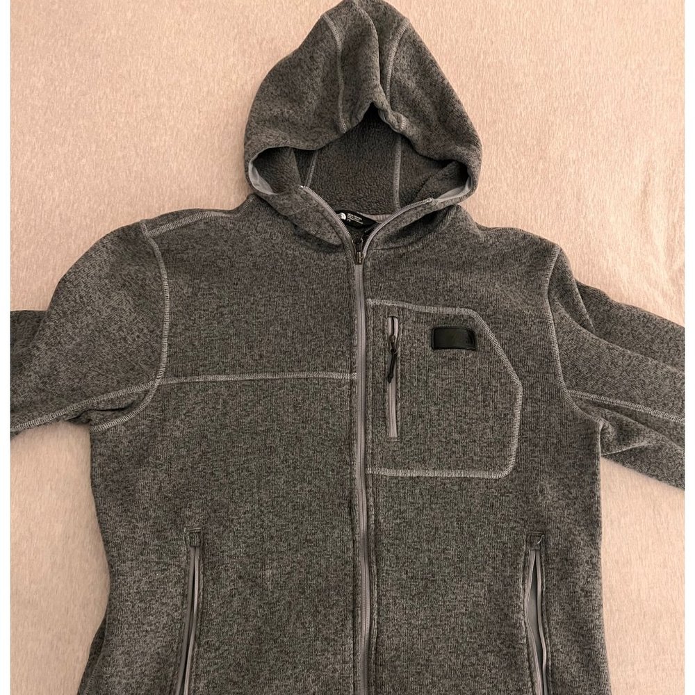 NorthFace grey zip up hoodie